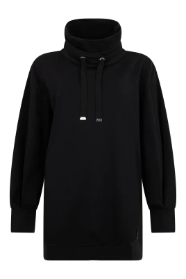 Oversized sweatshirt med hög krage