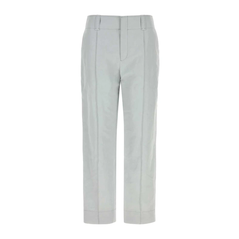 Chloé Women's Gray Straight Trousers - Straight Trousers - S - Trousers