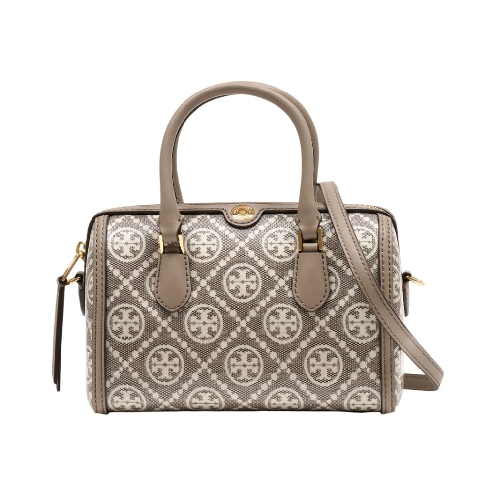 Tory Burch Women's Gray Handbags, One Size, T Monogram Petite Barrel Bag