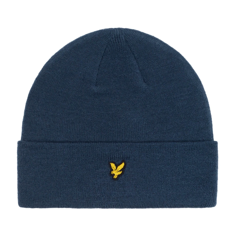 Lyle & Scott Mörk Marinblå Beanie Mössa, Huvudbonad Blue, Herr