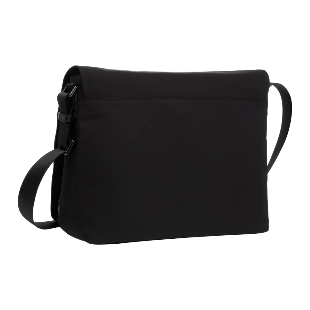 Emporio Armani Stijlvolle Aktetas met Verstelbare Band Black Heren