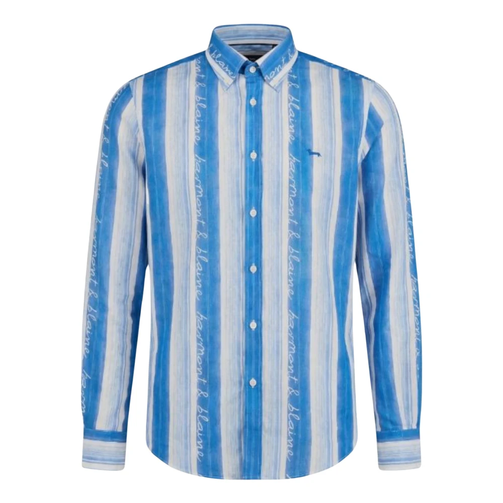 Harmont & Blaine Men's Blue Casual Shirts - Casual Shirts - Xl - Shirts