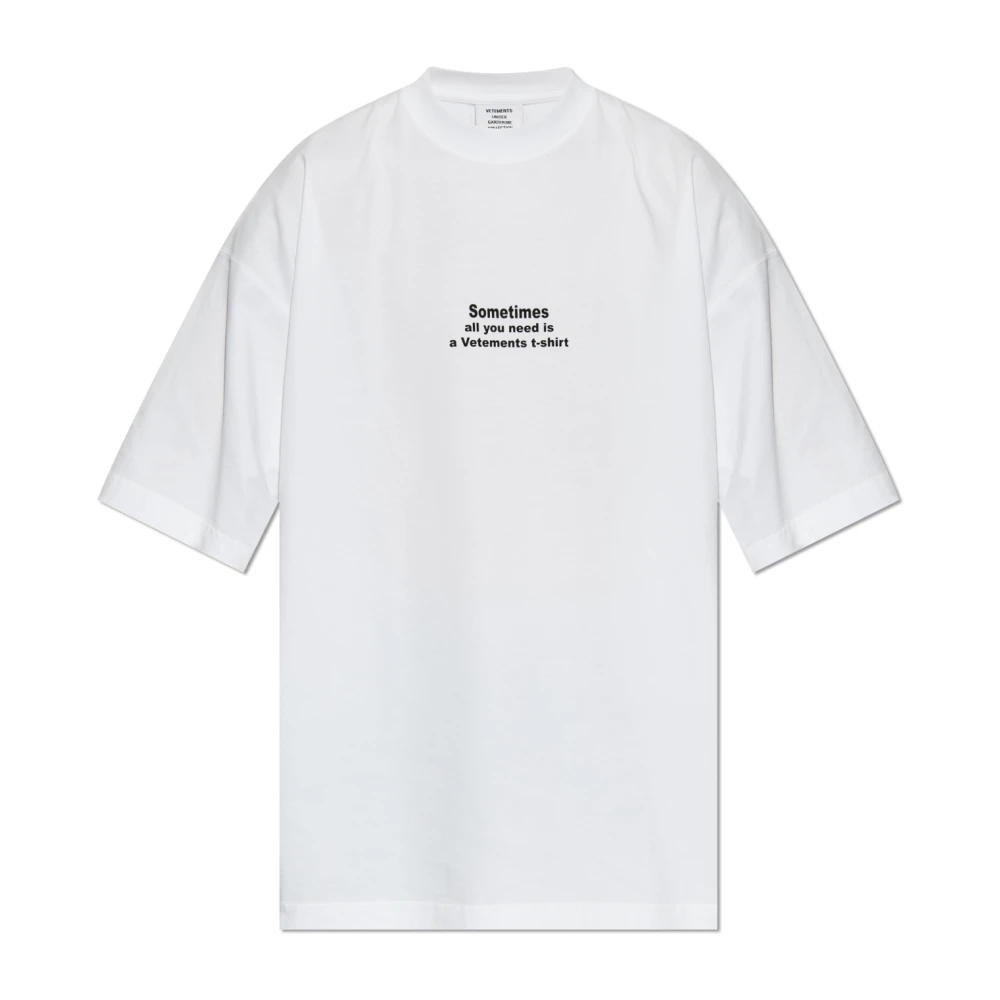 Vetements T-shirt met print White Heren