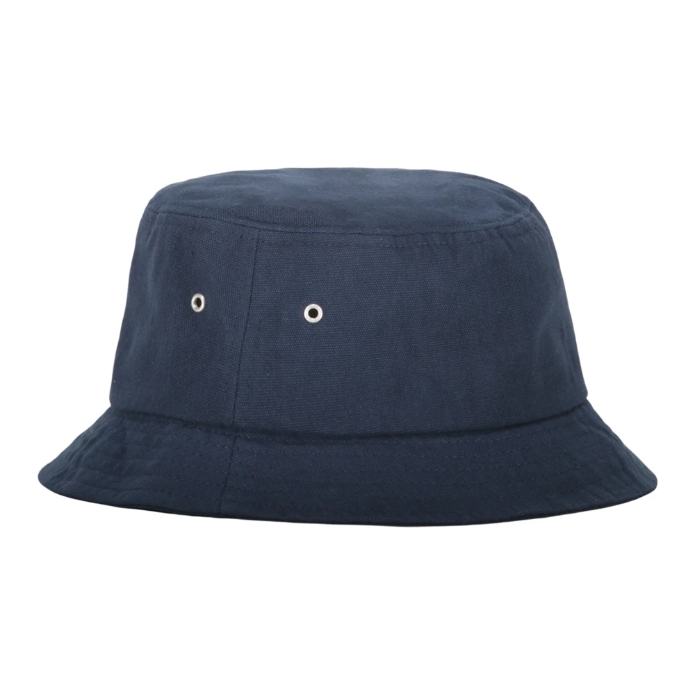 Kenzo Geborduurde Katoenen Bucket Hoed Blue Heren