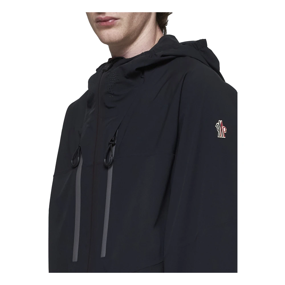 Moncler Zwarte Technische Nylonjas Black Heren