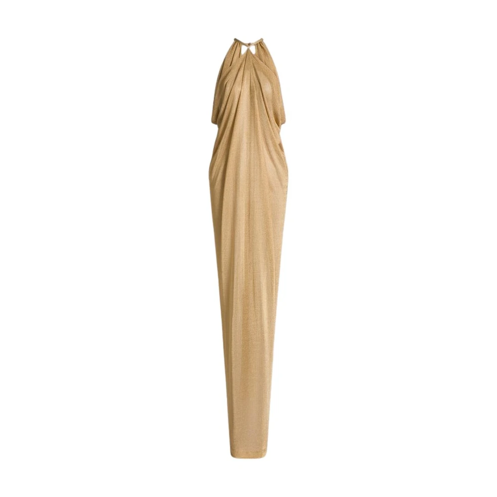 Alberta Ferretti Yellow Gowns, Female, Xs, Long Lurex Gown