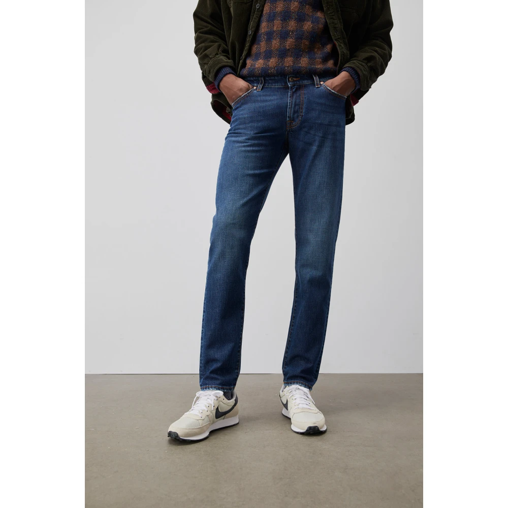 Roy Roger's Donkere wassing slim fit denim jeans Blue Heren