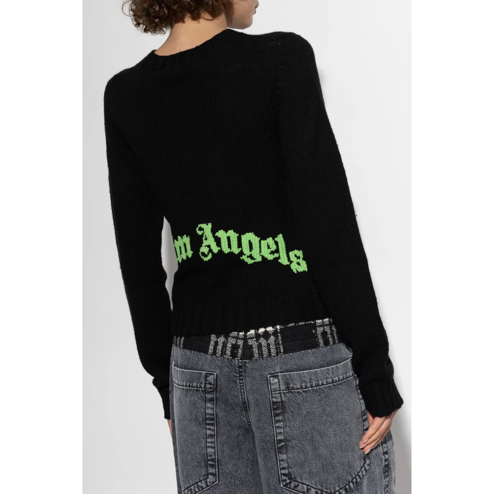 Palm Angels Gebreide trui Black Dames