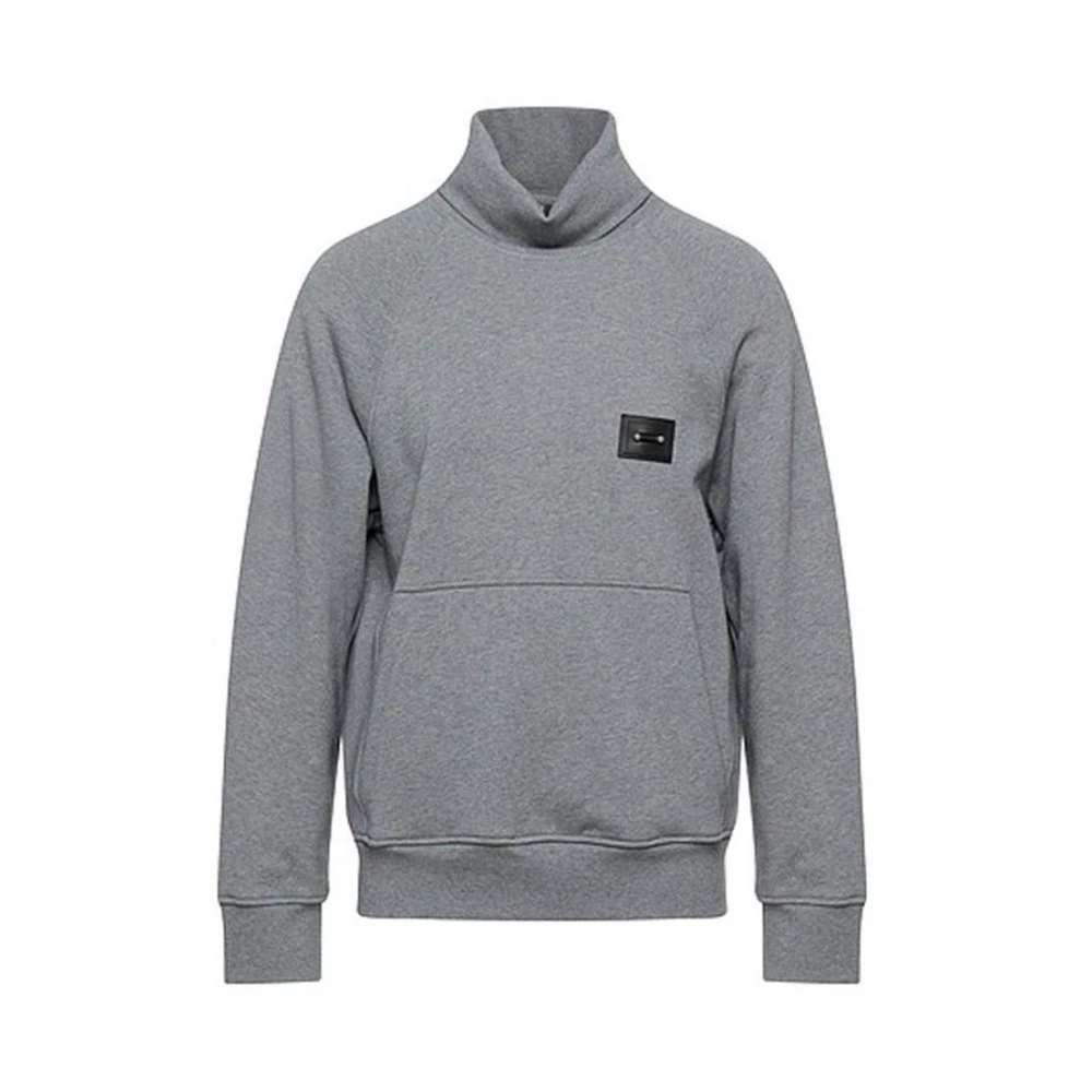 Neil Barrett Men's Gray Cotton Sweatshirt With Soft Fabric And Ribbed Cuffs
