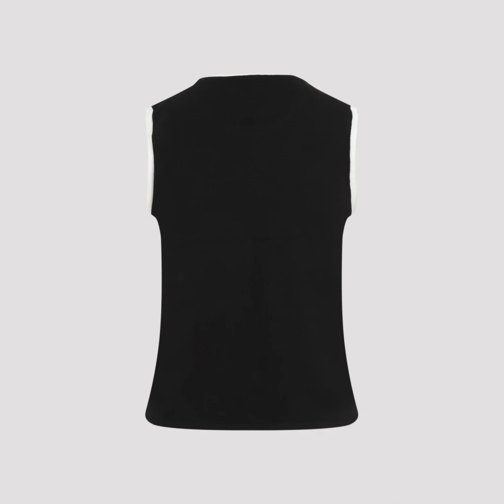 Theory Zijden Trim Tank Top Black Dames