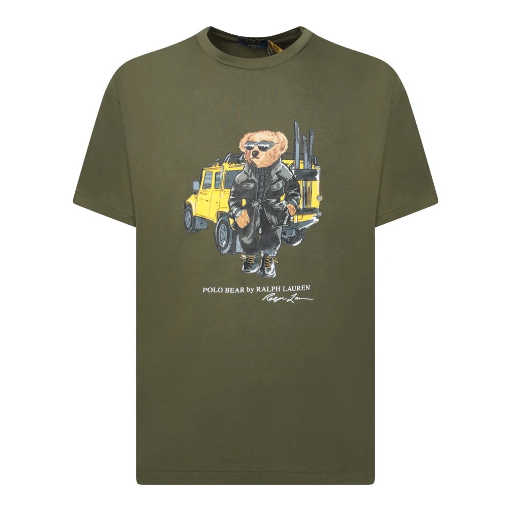 Polo Ralph Lauren Avontuur Beer Print Groen T-shirt Green Heren