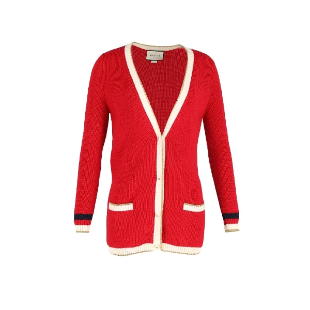 Gucci Vintage Pre-owned Wool tops Red Dames