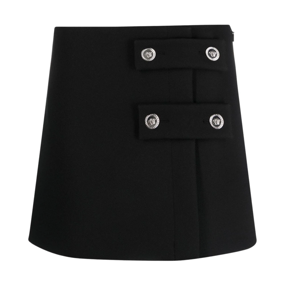 Versace Svarta Kjolar för Kvinnor Aw23 Black, Dam