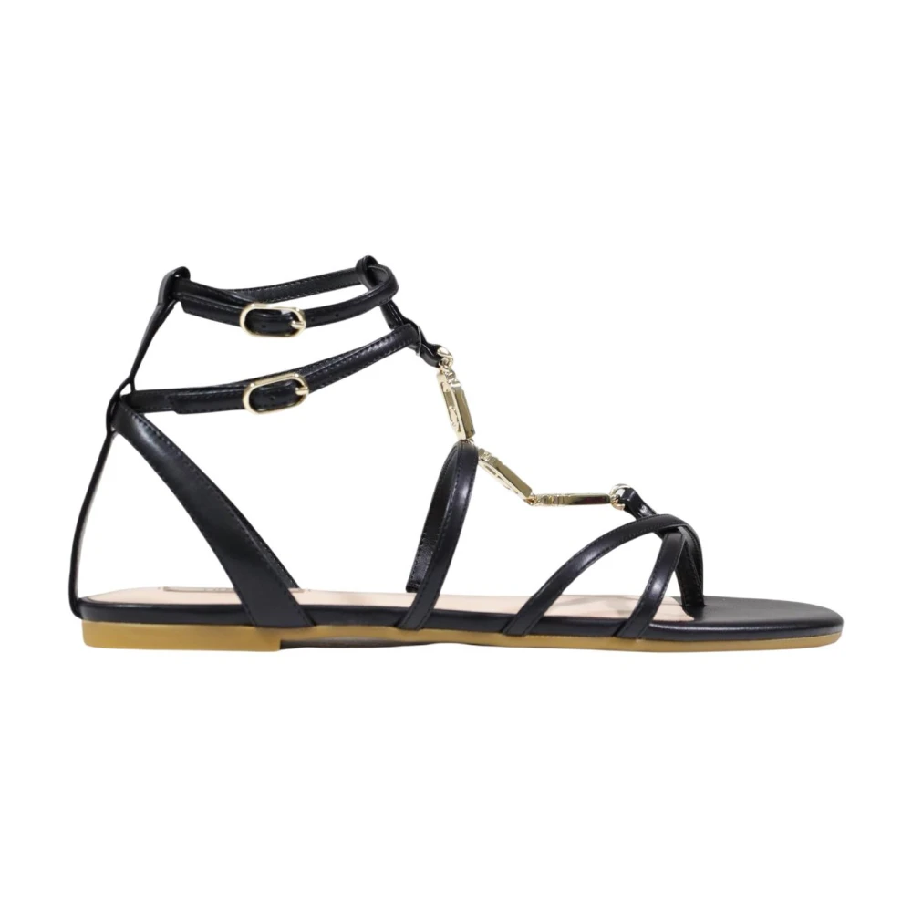 Liu Jo Women's Black Sandy 09 Sandal - Flat Sandals - 5 Uk - Shoes