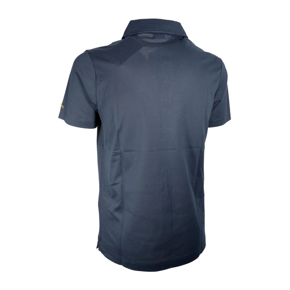 PAUL & SHARK Blauwe Katoenen Polo met Logo Kraag Blue Heren