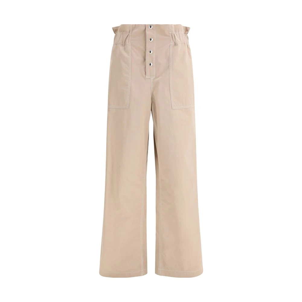 Marni Femme Beige Pantalons, Taille: 38 Fr Pantalon En Gabardine