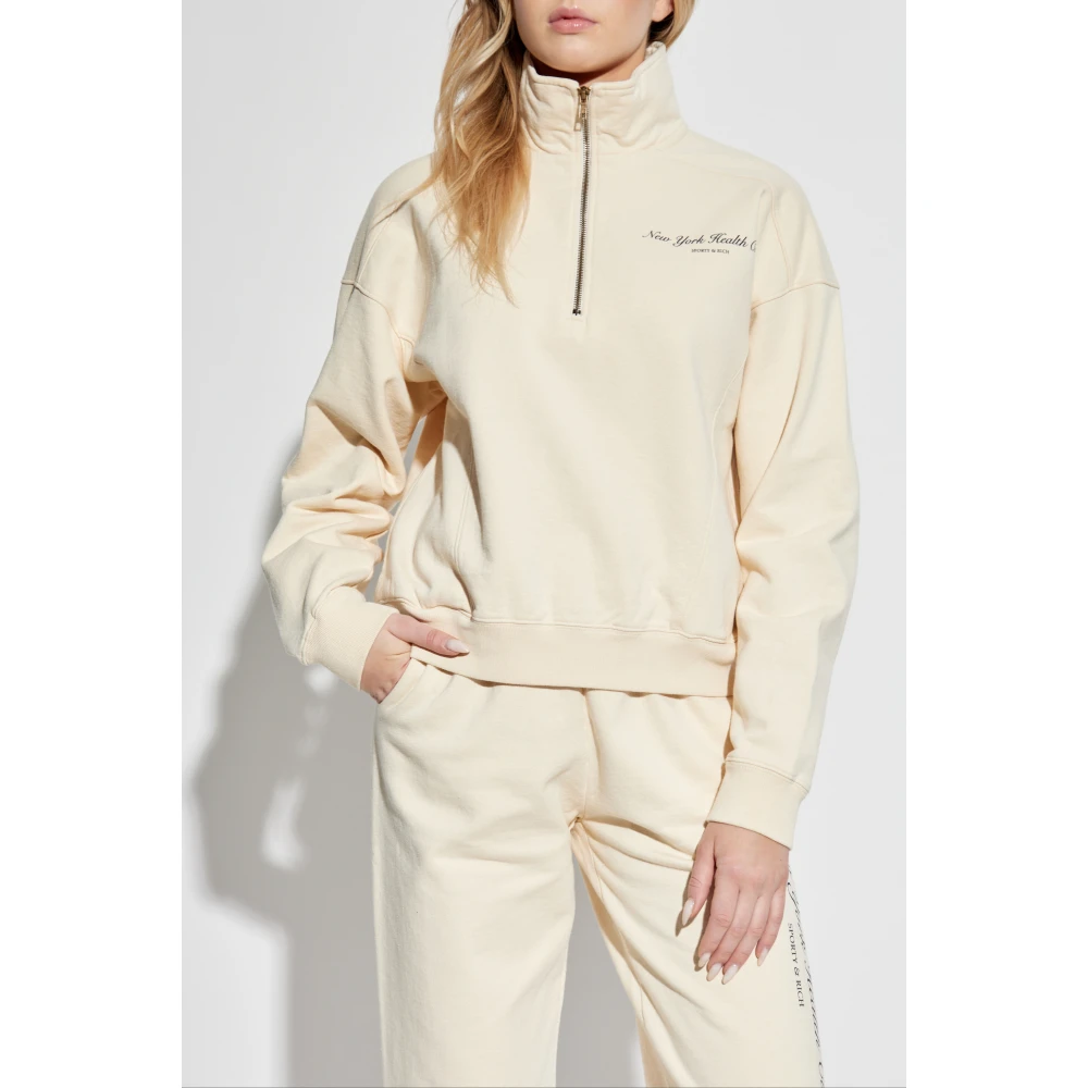 Sporty & Rich Sweatshirt uit de Mountain collectie Yellow Unisex