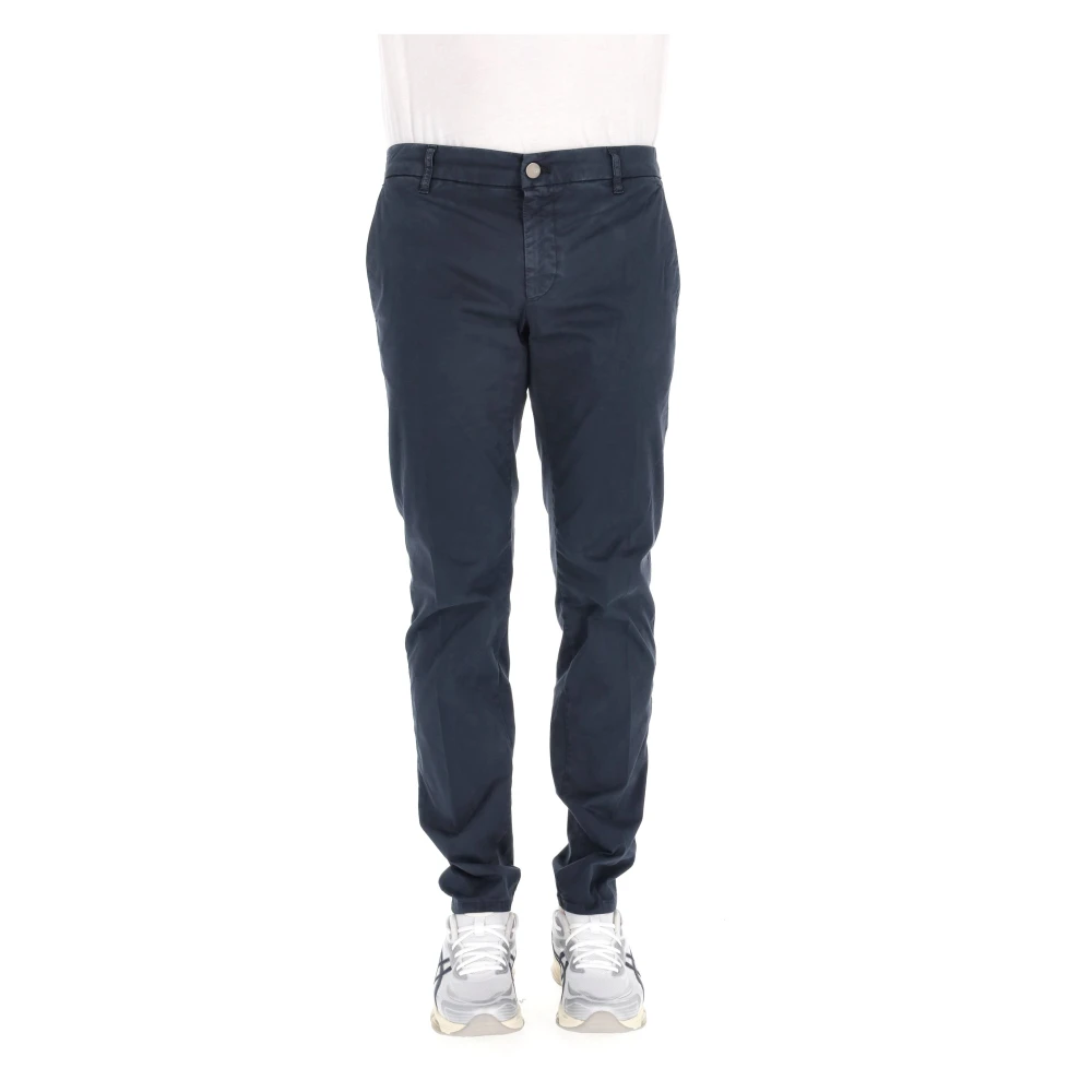Pt Torino Men's Blue Cotton Twill Trousers - Chinos - W33 - Trousers