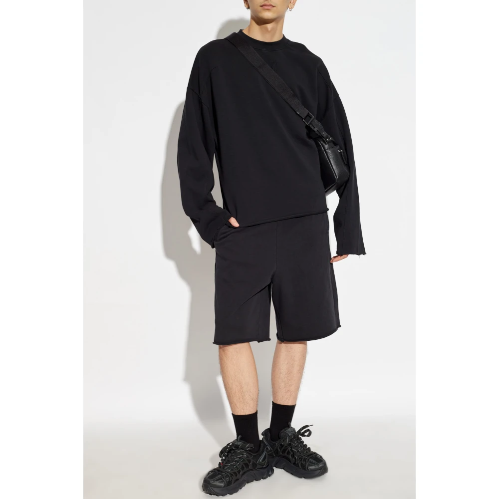 44 Label Group Sweatshirt met geborduurd logo Black Heren