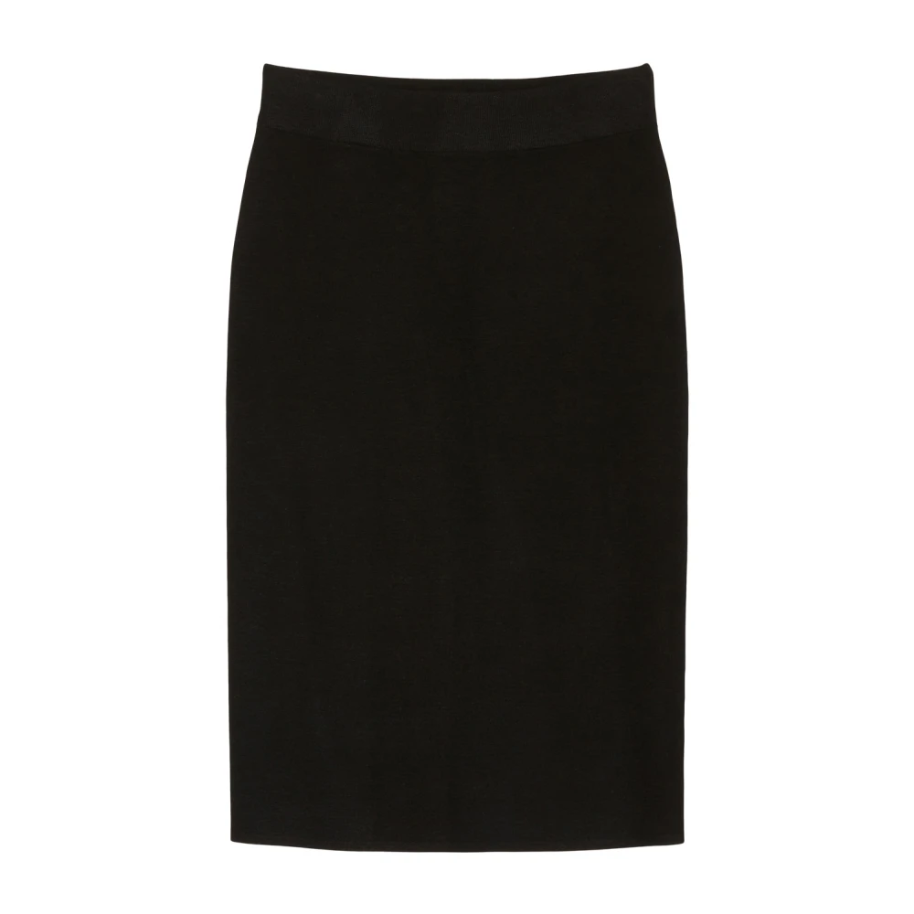 Marc O'Polo Compact jersey gebreide rok slim Black Dames