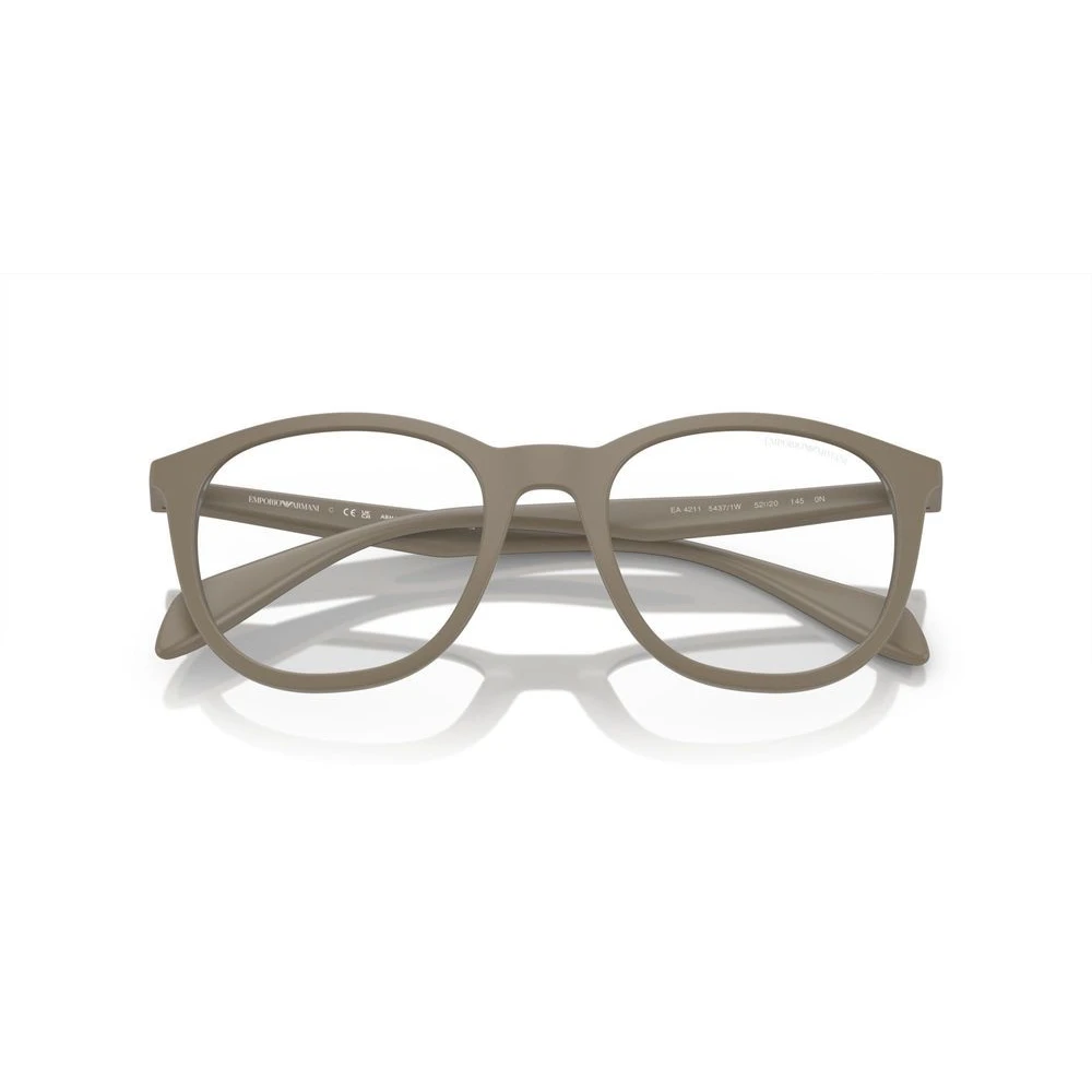 Emporio Armani Matte Grijze Zonnebril met Grijze Clip-On Gray Heren