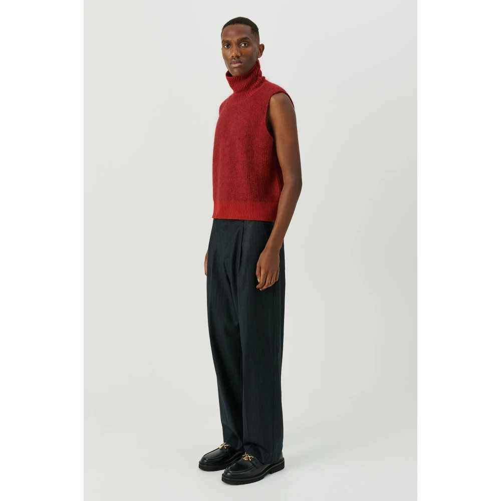 Soulland Hoge Hals Kasjmier Vest Red Dames