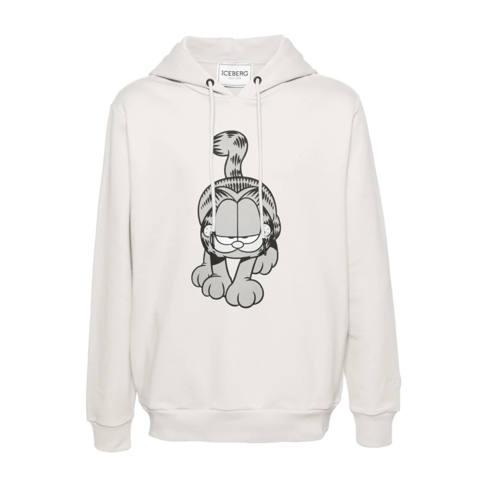 Iceberg Garfield Print Hoodie Sweater Gray Heren