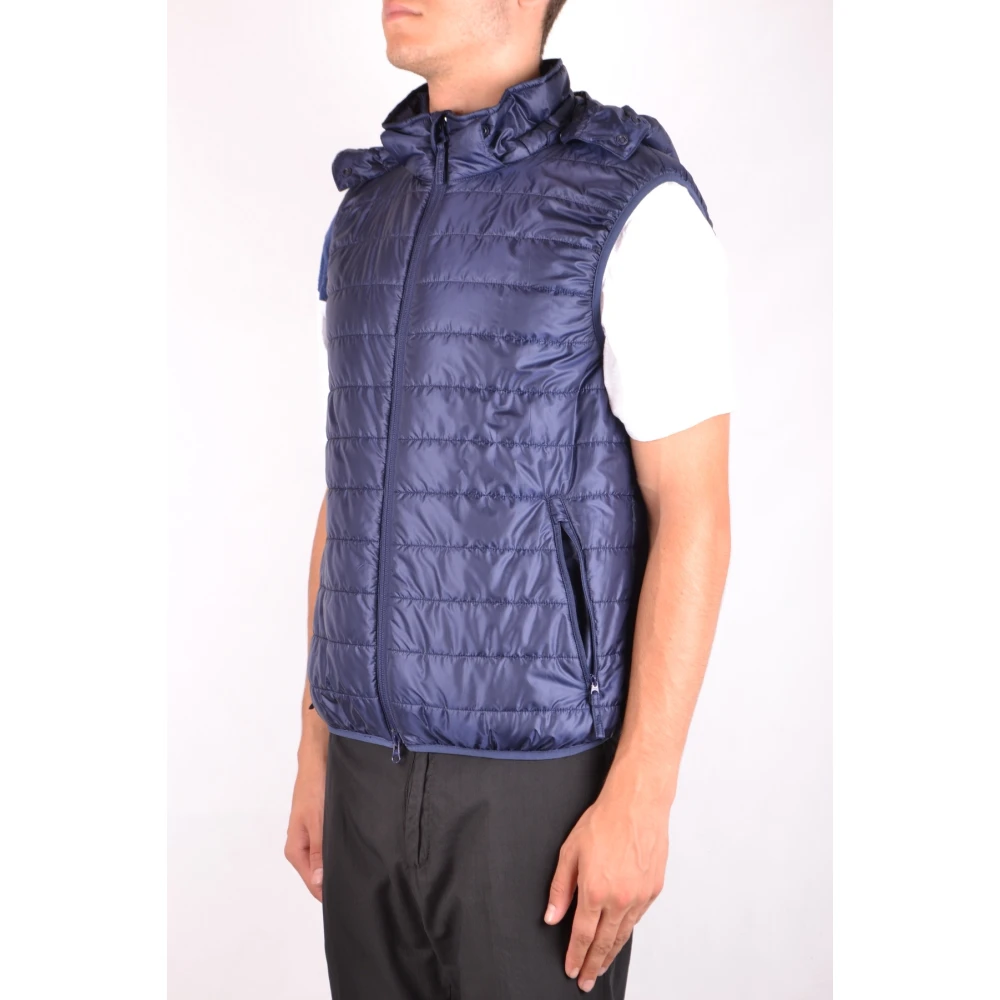 Aspesi Gewatteerd Vest met Capuchon Blue Heren