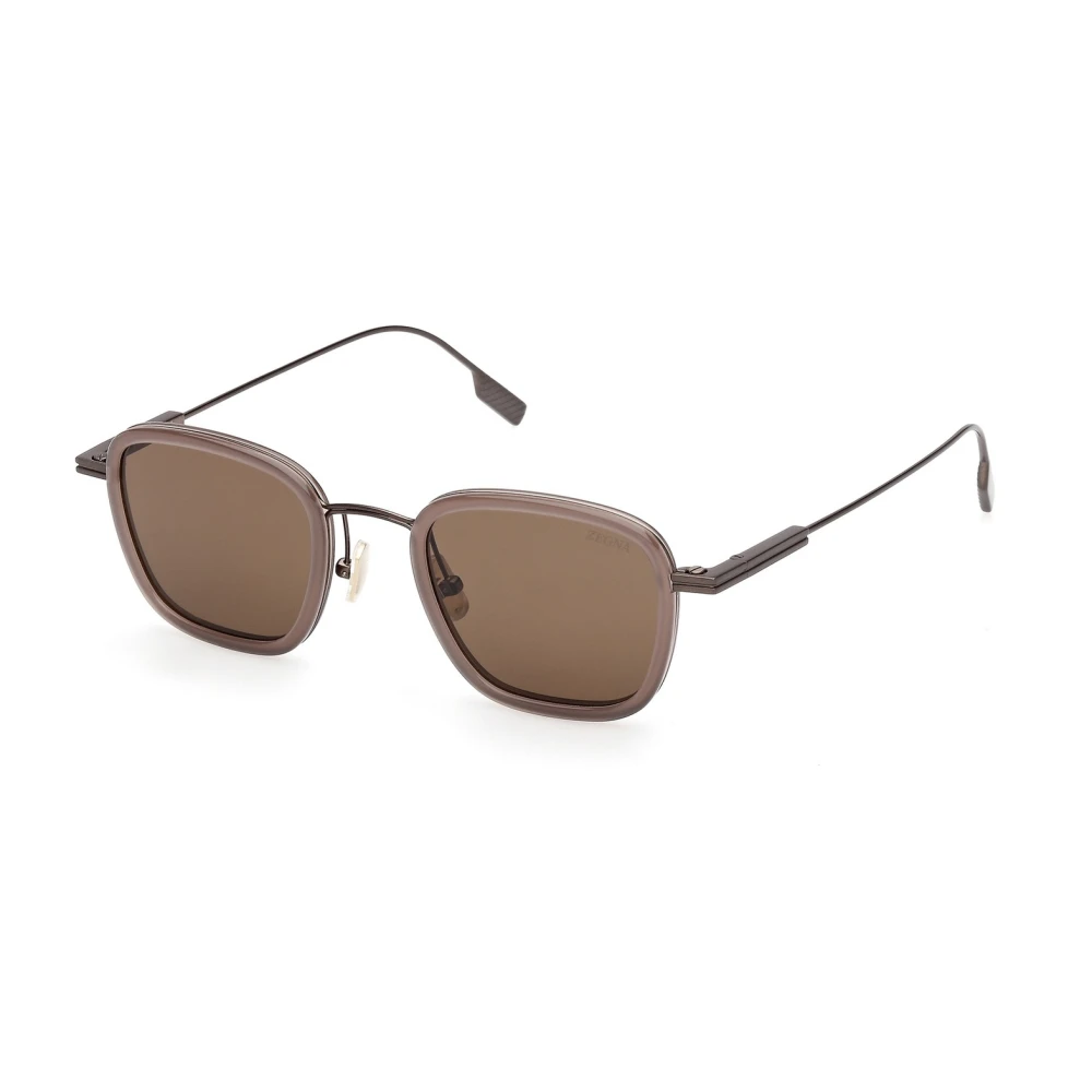 Zegna Brown Sunglasses, Male, 47 Mm, 51E Sunglasses