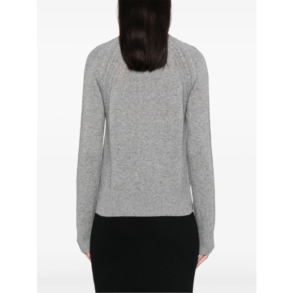 Ermanno Scervino Lange mouw ronde hals shirt Gray Dames