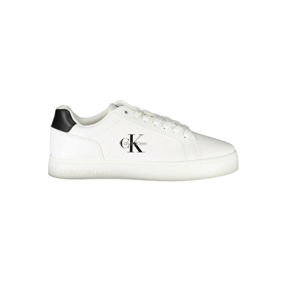 Calvin Klein Men's White Leather Sneaker