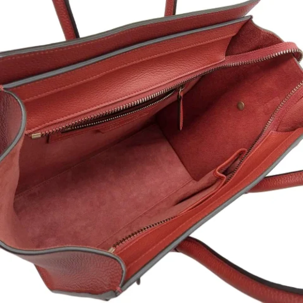 Celine Vintage Pre-owned Leather handbags Red Dames
