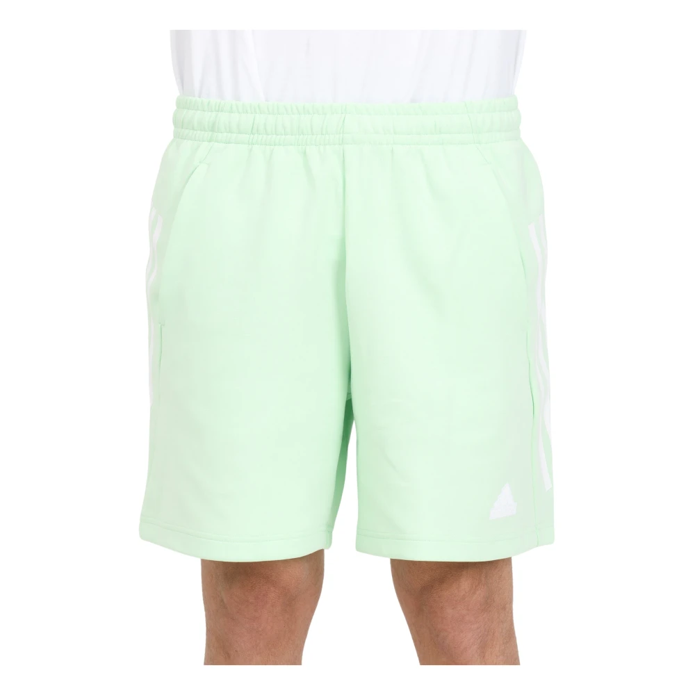 Adidas Groene Performance Shorts met wit logo patch Green Heren