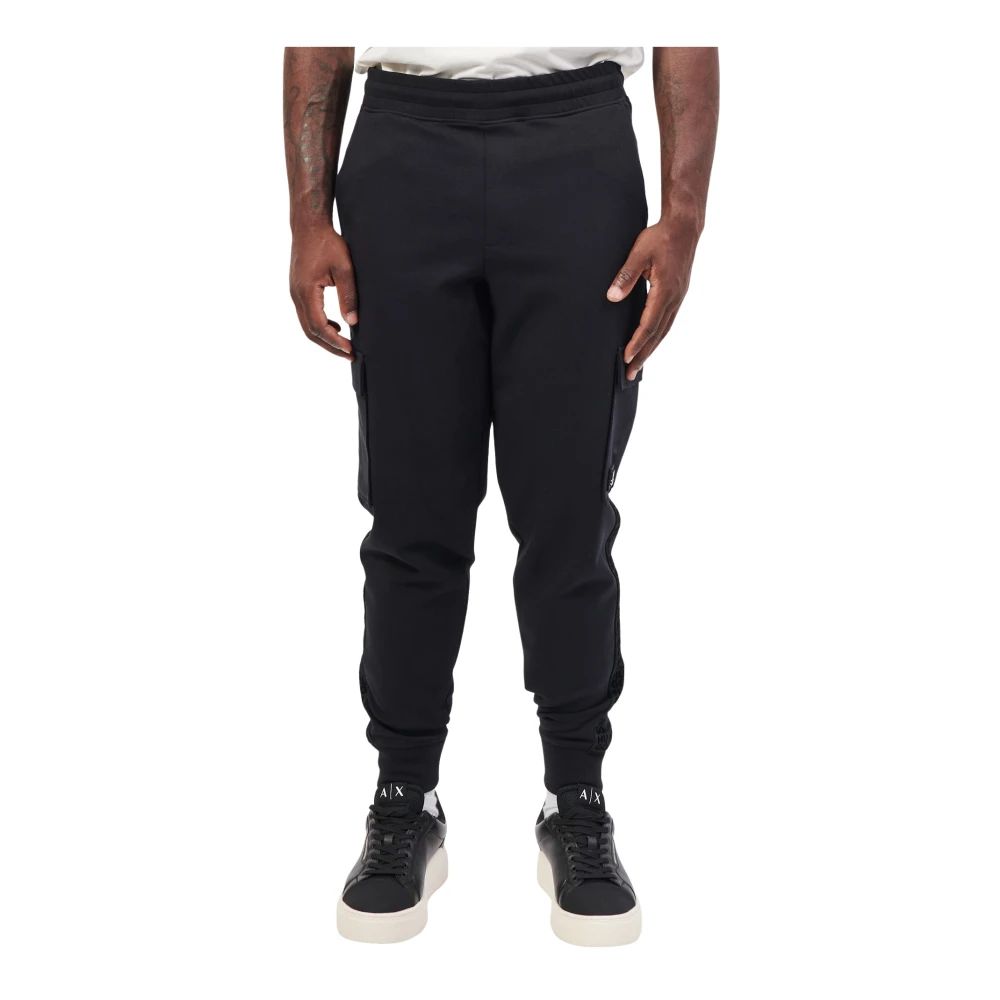 Hugo Boss Zwarte relaxte sweatpants met merkband Black Heren