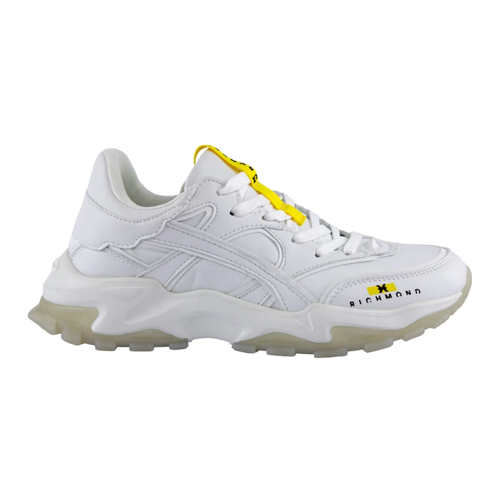 John Richmond Witte leren sneakers Heren Schoenen