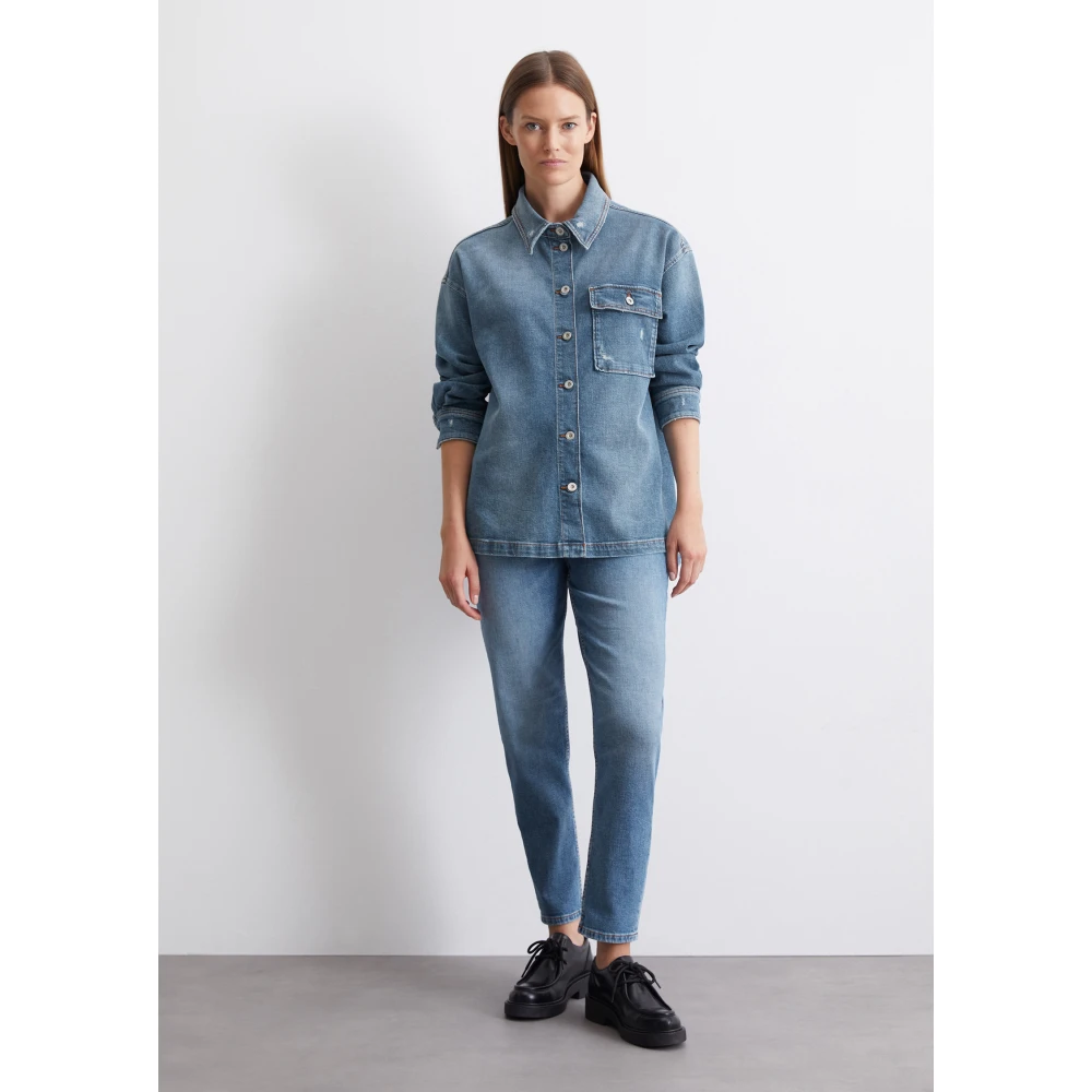 Marc O'Polo Relaxed denim overshirt Blue Dames