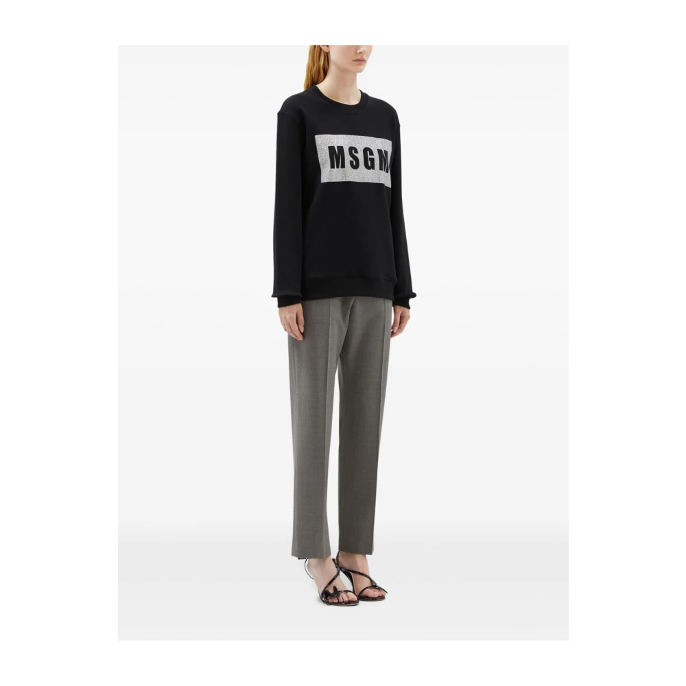 Msgm Casual Sweatshirt 99C Black Dames