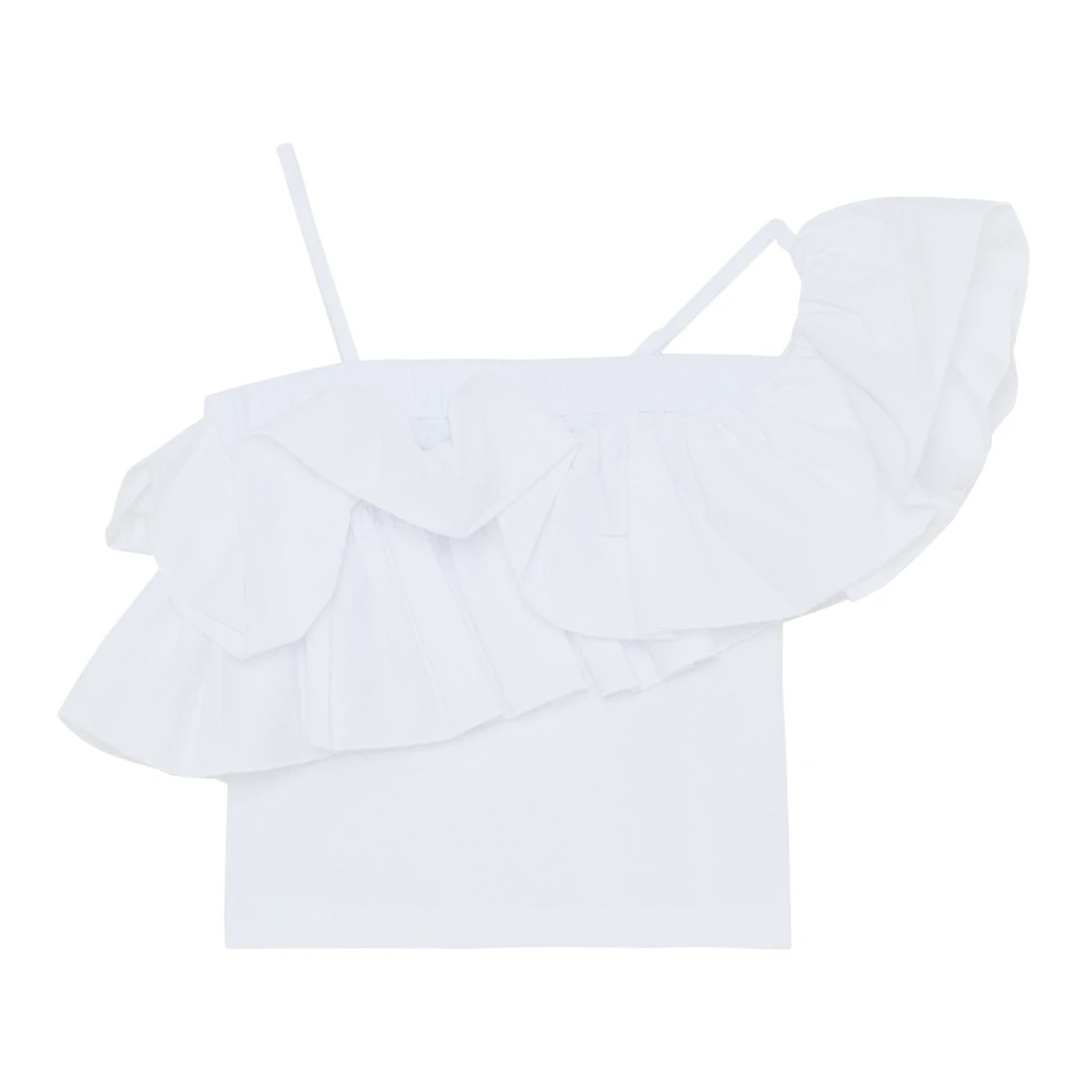 Patrizia Pepe Girls White Tops - Kids Sleeveless Tops - 16 Y - Kids