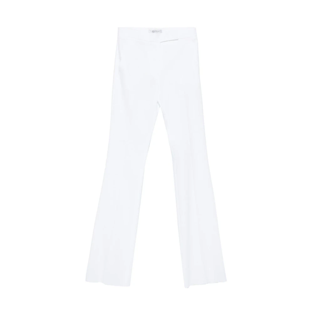 Max Mara Women's White Wide Trousers, 2XS, Cecina Trousers