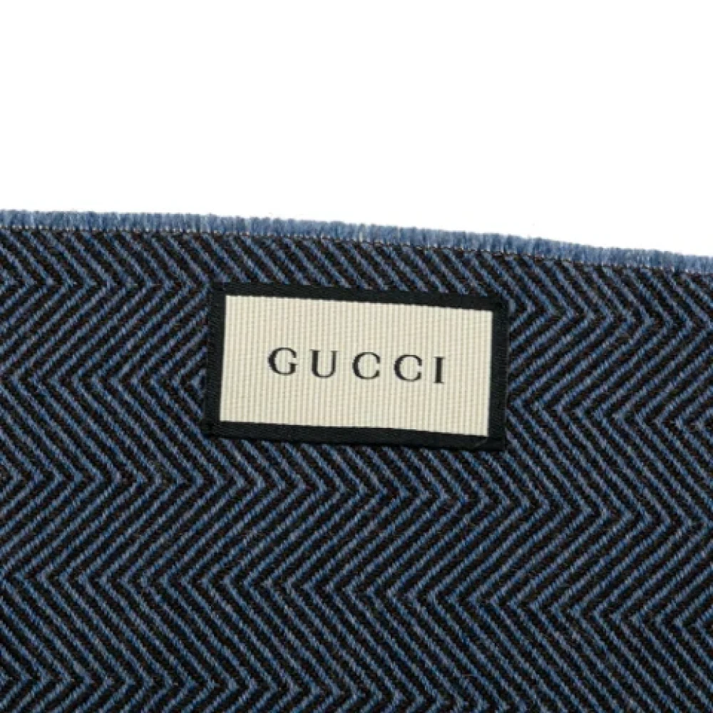 Gucci Vintage Pre-owned Wool scarves Brown Dames