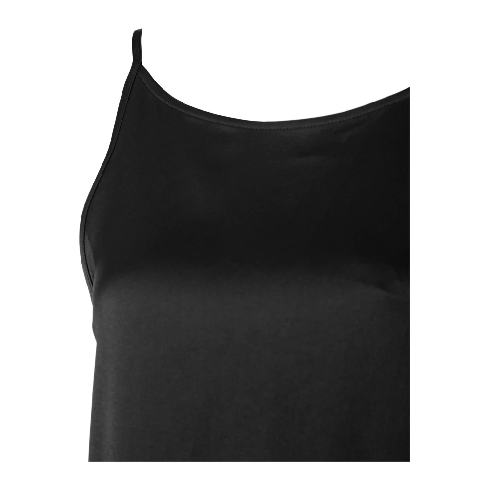 drykorn Satin Top met Dunne Bandjes Black Dames