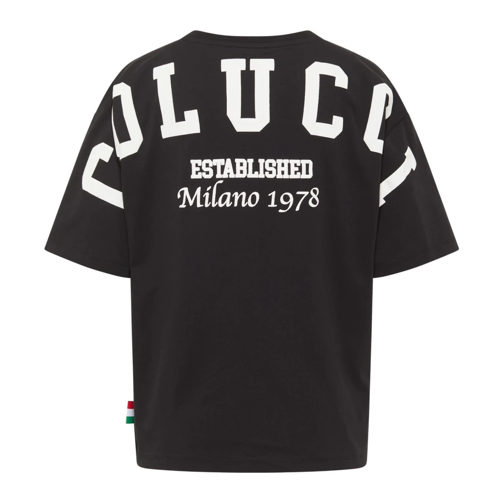carlo colucci Logo Oversize T-Shirt Black Dames