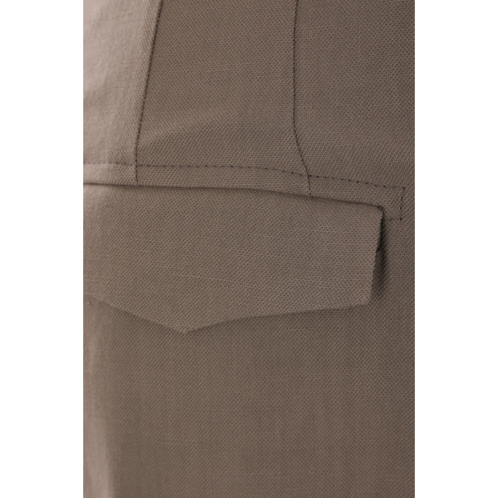 BRUNELLO CUCINELLI Bruine Wijde Broek met Monili Decoratie Brown Dames