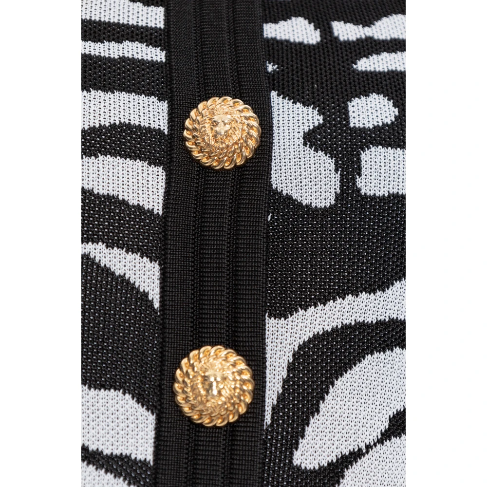 Balmain Dierenprint Rok Black Dames