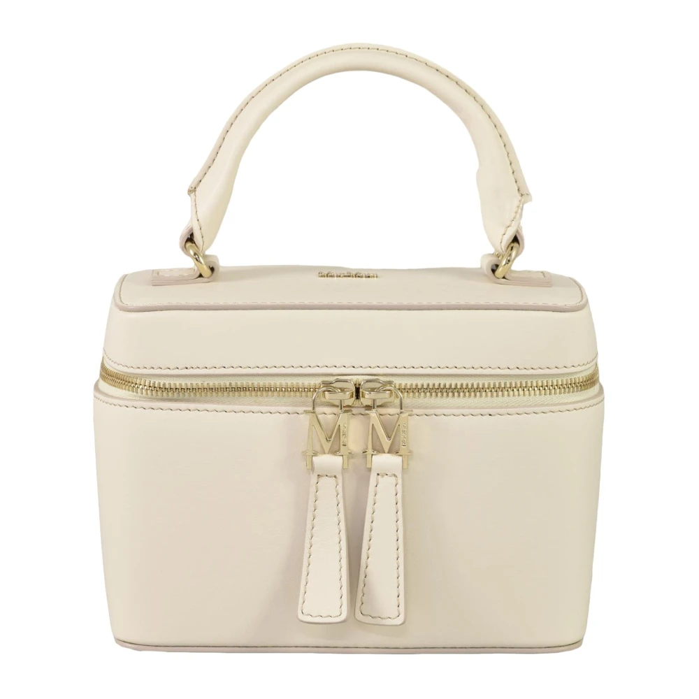 Max Mara Leren Handtas Black Dames