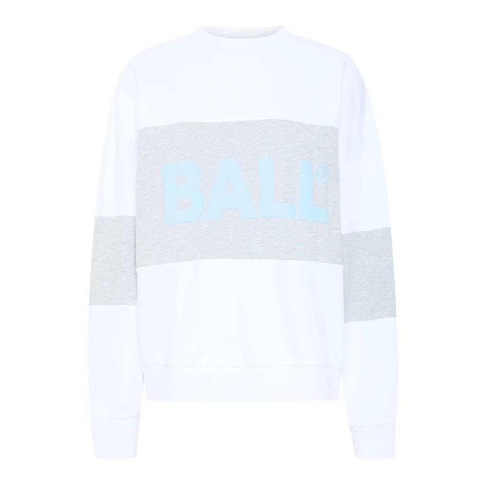 Ball Logo Crew Neck Sweatshirt Wit Multicolor Dames