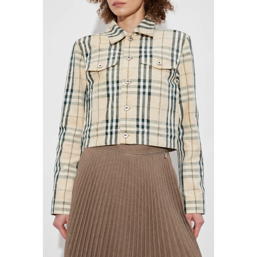 Burberry Jas met ruitpatroon Beige Dames