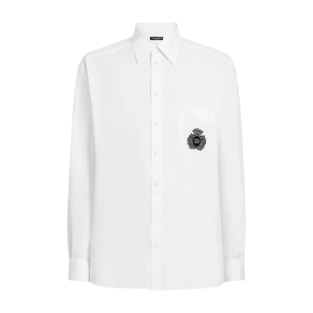 Dolce & Gabbana Men's White Stylish Shirt With G5ms2zfu4ikw0800 Detail - Formal Shirts - L - Shirts