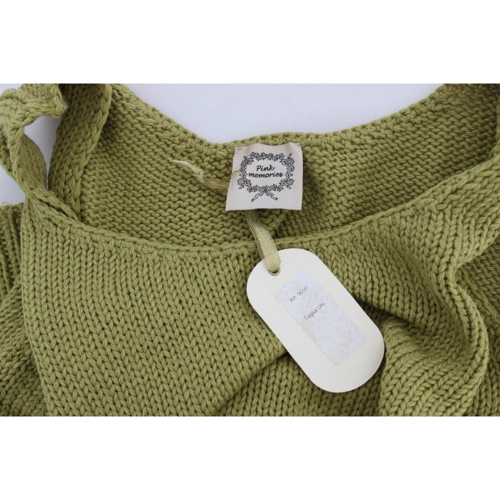 Pink Memories Groene mouwloze gebreide vesttrui Green Dames