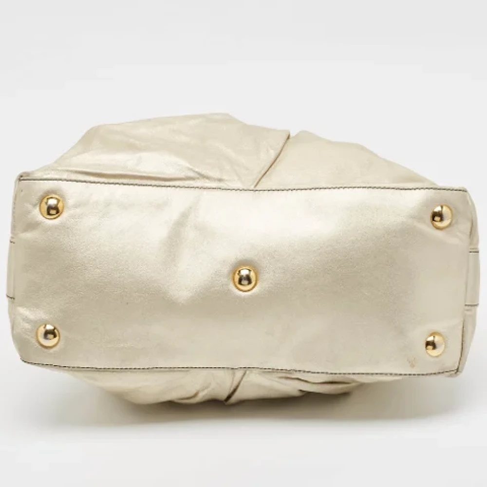 Valentino Vintage Pre-owned Leather shoulder-bags Yellow Dames